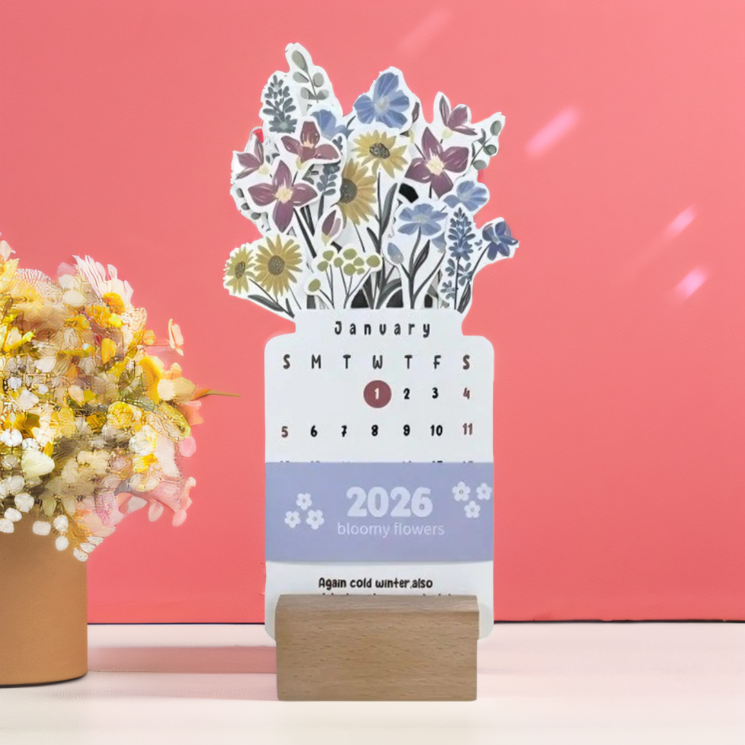 Blooming Desk Calendar 2026– Your Daily Floral Companion