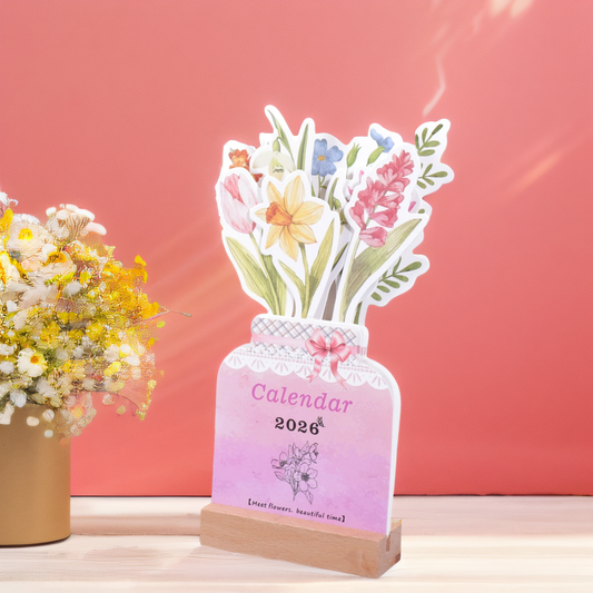 BLOOMING FLOWER BUNCH DESK CALENDER 2026