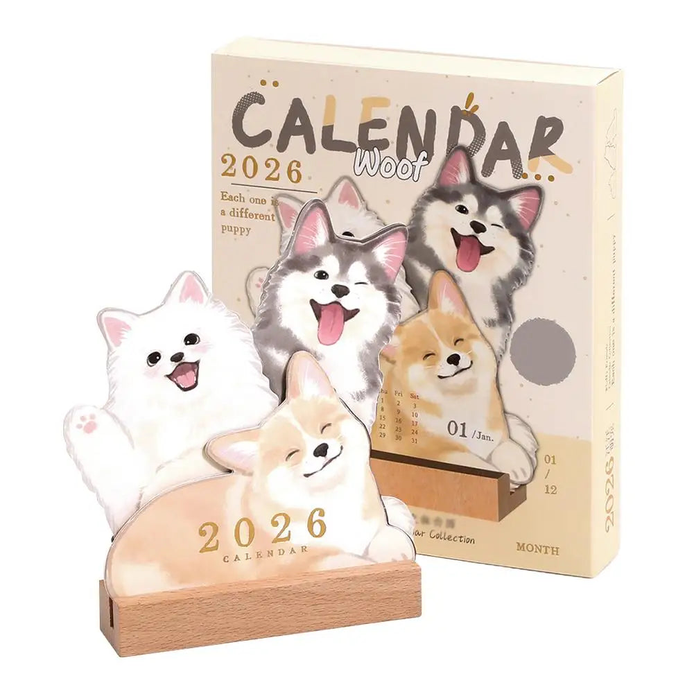 🐶✨ Cute 3D Pet Kid Desk Calendar – Make Every Day Happier!
