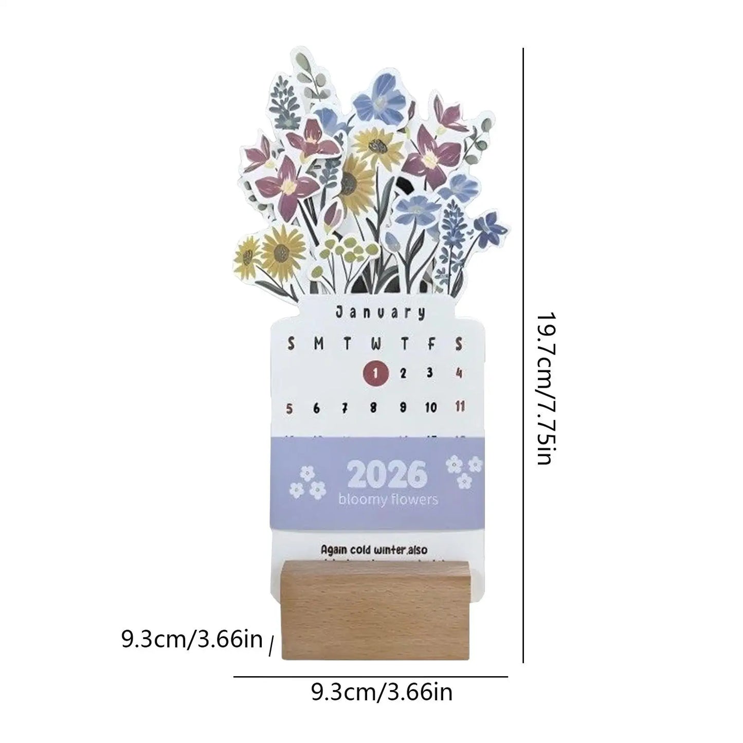 Blooming Desk Calendar 2026– Your Daily Floral Companion