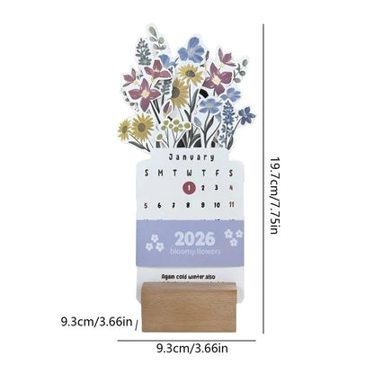 Blooming Desk Calendar 2026– Your Daily Floral Companion